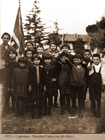 La classe scolastica nel 1925